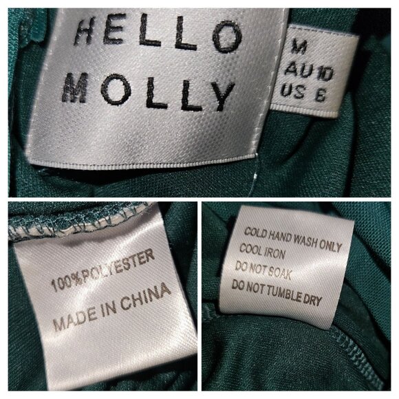 Hello Molly One-Sheer Shoulder Emerald Green Ruched Bodycon Dress - Women 6 - Picture 8 of 8